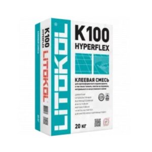 Клей высокоэластичный для укладки крупноформатных плит HYPERFLEX K100 (класс С2 TЕ S2), серый, 20 кг