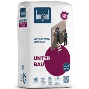 Штукатурка цементная Bergauf UNTER BAU 25 кг.